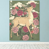 Toile Le Cerf et les Roses Beau (Insitu (Plancher de Bois))