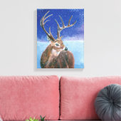 Toile Le cerf rouge (Cervus elaphus) et l'hiver (Insitu(Salon))