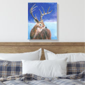 Toile Le cerf rouge (Cervus elaphus) et l'hiver (Insitu(Chambre))