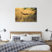 Toile Le cerf saute dans le champ (Insitu(Chambre))