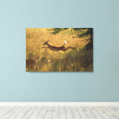 Toile Le cerf saute dans le champ (Insitu (Plancher de Bois))