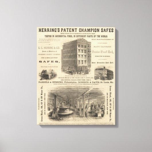 Toile Le Champion des brevets de Herring sécurise (Recto)