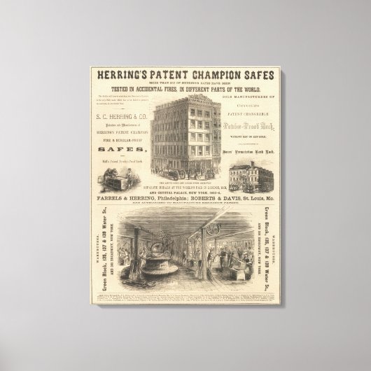 Toile Le Champion des brevets de Herring sécurise (Recto)