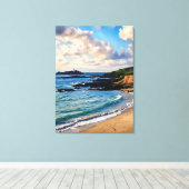 Toile Le charme côtier de Godrevy : un phare à l'horizon (Insitu (Plancher de Bois))