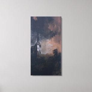 Toile Le château dans le clair de lune