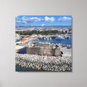 Toile Le château de Paphos de la mer