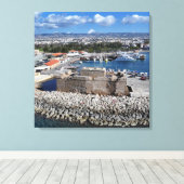 Toile Le château de Paphos de la mer (Insitu (Plancher de Bois))