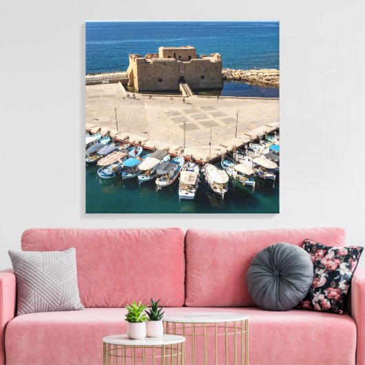 Toile Le château et le port de Paphos (Insitu(Salon))