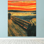 Toile Le chef-d'oeuvre du cri Peinture d'Edvard Munch (Insitu (Plancher de Bois))