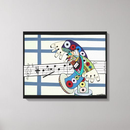 Toile "Le chef d'orchestre" par Ruchell Alexander (Recto)