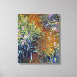 Toile Le chemin à travers les iris par Claude Monet