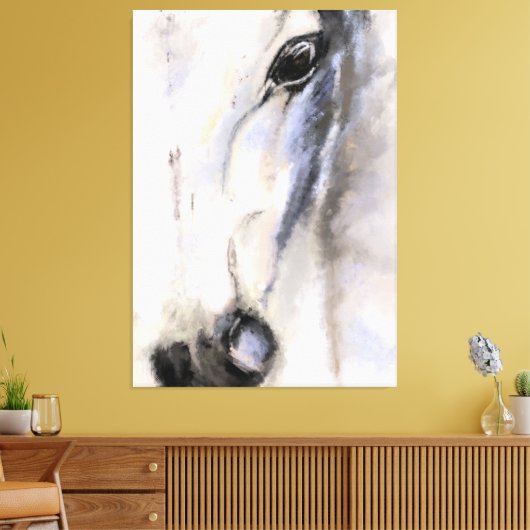 Toile Le Cheval Blanc - Peinture originale (Insitu(Salon))