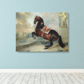Toile Le cheval de la baie sombre "Valido" (Insitu (Plancher de Bois))