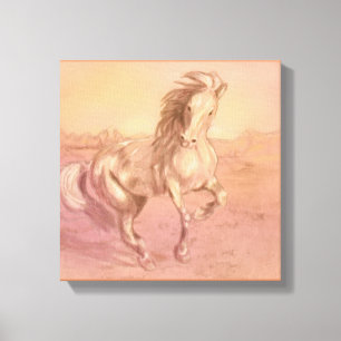 Toile Le cheval de liberté a enveloppé la pêche de ro