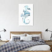 Toile Le cheval de mer comme un nuage de mots (Insitu(Chambre))