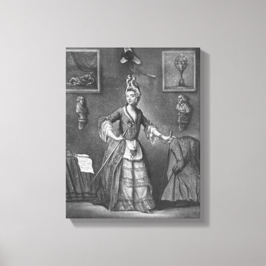 Toile Le Chevalier d'Eon, habillé en femme (Recto)