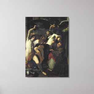 Toile Le Christ a adoré par les anges, St SebastiAn