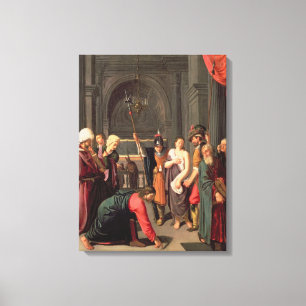 Toile Le Christ et l'adultère rentré par femme