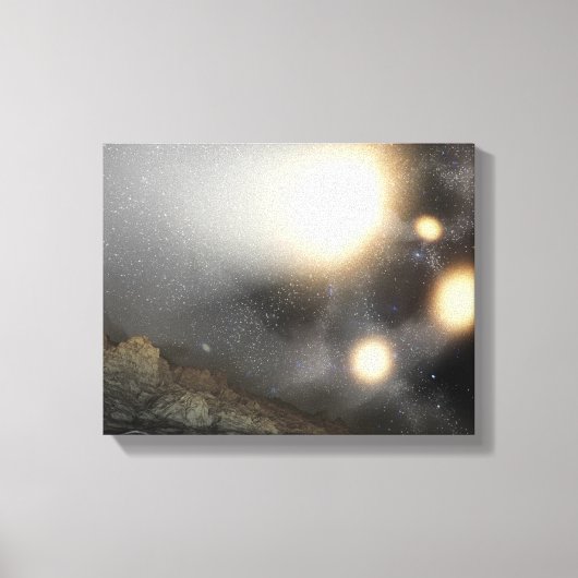 Toile Le ciel nocturne vu d'un avion hypothétique (Recto)