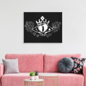 Toile Le Claddagh (blanc) (Insitu(Salon))