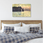 Toile Le Cliff Etretat, coucher de soleil de Claude Mone (Insitu(Chambre))