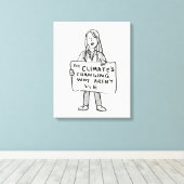 Toile Le climat change pourquoi nous ne sommes pas (Insitu (Plancher de Bois))