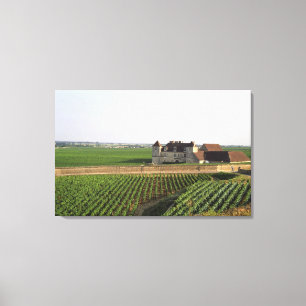 Toile Le Clos de Vougeot monastère du XVIe siècle et