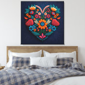 Toile Le coeur des fleurs inspiré par l'Ukraine (Insitu(Chambre))