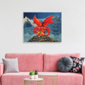 Toile Le coffre au trésor du Dragon Rouge volant (Insitu(Salon))