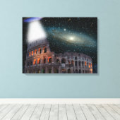 Toile Le Colisée Rome Italie rencontre l'espace et l'OVN (Insitu (Plancher de Bois))