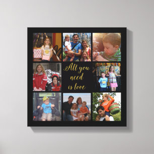 Toile Le collage fait sur commande "tout de photo de
