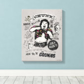 Toile Le Collage Retro de Goonies Chunk (Insitu (Plancher de Bois))