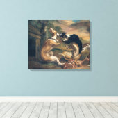 Toile Le combat des chiens, 1678 (Insitu (Plancher de Bois))