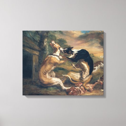 Toile Le combat des chiens, 1678 (Recto)