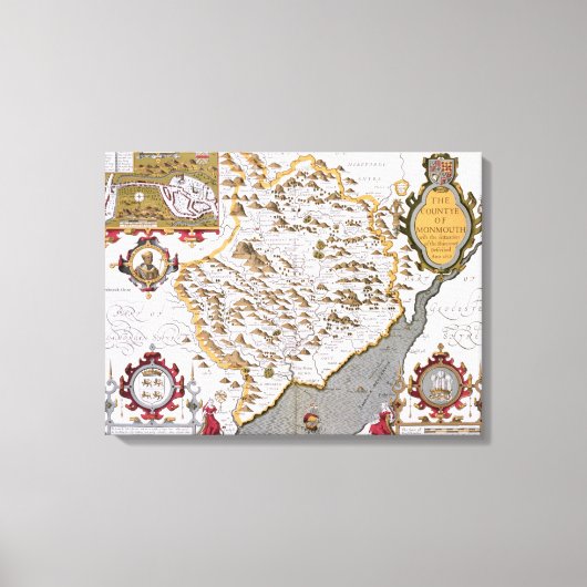 Toile Le Comté de Monmouth, gravé par Jodocus (Recto)