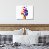 Toile Le cône de glace classique vibrant de SlipperyJoe' (Insitu(Chambre))