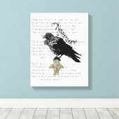 Toile Le Corbeau d'Edgar Allan Poe (Insitu (Plancher de Bois))