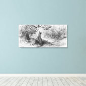 Toile Le Corbeau et le Renard (Insitu (Plancher de Bois))