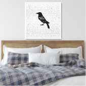 Toile Le corbeau poème complet par Edgar Allan Poe 12x12 (Insitu(Chambre))