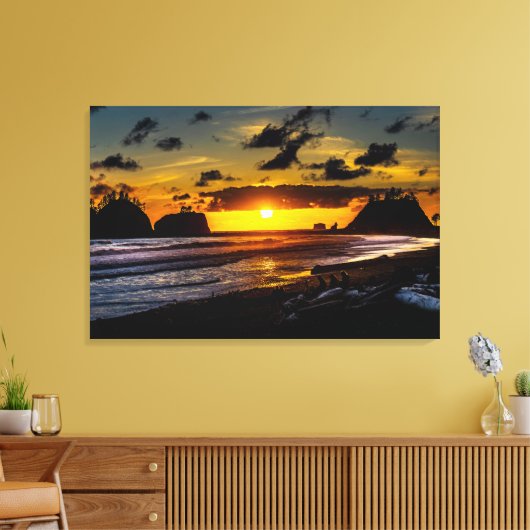 Toile Le coucher de soleil de la Push (Insitu(Salon))