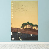 Toile Le coucher de soleil relaxant du soir (Insitu (Plancher de Bois))