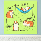 Toile Le cycle de vie d'un cobaye (Insitu (Plancher de Bois))