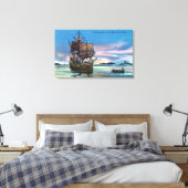 Toile Le débarquement de Mayflower en 1620 (Insitu(Chambre))