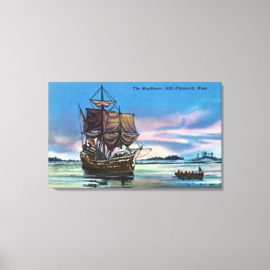 Toile Le débarquement de Mayflower en 1620 (Recto)