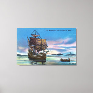 Toile Le débarquement de Mayflower en 1620