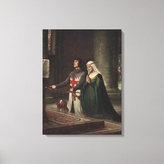 Toile Le Dédication (Chevalier médiéval et Sa Dame) (Recto)