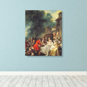 Toile Le déjeuner de la chasse, 1737 (Insitu (Plancher de Bois))