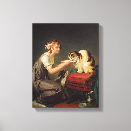 Toile Le déjeuner du chat (Recto)