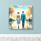 Toile Le destin nous a réunis (Insitu (Plancher de Bois))