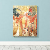 Toile Le dieu Thoth avec Seti I dans la tombe de Seti (Insitu (Plancher de Bois))